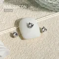 Sparkling silver 3.7mm round cut zircon stone for high-end luxury nail art decoration - Round Rhinestone(G633#) / 3.7mm (1 Piece/Pack)