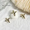 Gold angel-shaped nail art charm with zircon stone for luxury manicures - Gold Angel Style (G615) / 11.4*10mm