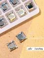 Iridescent aurora rectangular flat back rhinestones for nail art DIY, 2 pieces per pack - Irregular Flatback Drill (08#)