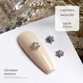 Luxury silver snowflake nail art charms for winter and Christmas manicure decorations - Silver Snowflake (G667#) / 1 Piece (4*5mm)