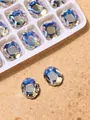 High-end Aurora flat bottom rectangular nail rhinestones with magic mirror effect - Irregular Flatback Drill (14#)