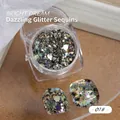Sparkling iridescent hexagonal nail art sequins glitter for DIY manicure decoration - Model 07# - Model 07# Laser Sequins