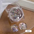Iridescent holographic hexagonal nail glitter sequins for DIY nail art design, shade 08 - Model 08# Laser Sequins
