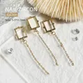 Vintage gold frame nail art charms with elegant long tassel chain decoration - Frame Long Tassel Chain (G628)
