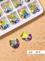 Premium iridescent rectangular nail art rhinestone, size 16, 2 pieces per bag for DIY - Irregular Flatback Drill (16#)