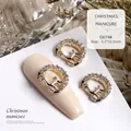 Luxury golden elk nail art charm with rhinestones for Christmas manicure decor. - Gold 3D Pave Elk (G674#)