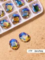 Aurora iridescent irregular flat bottom rhinestones for nail art decoration - Irregular Flatback Drill (17#)