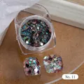 Sparkling hexagonal iridescent nail sequins glitter SKU 11# for creative DIY nail art - Model 11# Laser Sequins