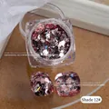 Rose gold hexagonal holographic nail glitter sequins variant #12 for DIY nail art - Model 12# Laser Sequins