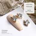 Luxury gold elk reindeer zircon nail art charm with crystal for Christmas manicure decoration - Gold Round Zirconia Elk (G677#)