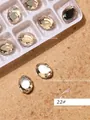 Luxury champagne gold rectangular flatback rhinestones for elegant DIY nail art - Irregular Flatback Drill (22#)