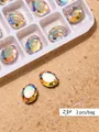 Aurora oval magic color flat bottom nail rhinestones for professional DIY manicure decoration - Irregular Flatback Drill (23#)