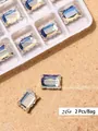Aurora rectangular flat back rhinestones for nail art DIY decoration 2pcs per bag - Irregular Flatback Drill (26#)