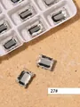 Rectangular aurora flat-back crystals for nail art DIY, model 27, 2 pcs per bag - Irregular Flatback Drill (27#)