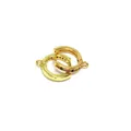 Vue détaillée des créoles DIY dorées avec des pierres de zircone colorées pour bijoux - Style Zirconia Multicolore / Or