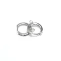 Détail de créoles argentées pour DIY avec petites boucles et pierres colorées. - Style Zirconia Multicolore / Argent