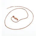 Rosegouden 925 zilveren verstelbare venetiaanse ketting met naald voor DIY-sieraden - Box Halsketting Ketting / 45cm / Roségoud