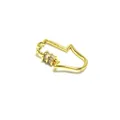 Detailansicht eines vergoldeten Hamsa-Hand-Schraubverschlusses zur Schmuckherstellung - Hamsa-Hand-Stil (H20 Gold)