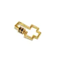 Detaillierte Ansicht eines vergoldeten geometrischen Schraubverschlusses für DIY-Schmuck - Geometrischer Kreuz-Stil (H22 Gold)