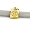 Detailed view of the gold-tone religious Virgin Mary charm for DIY jewelry - Virgin of Guadalupe Style (040)