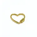 Detailansicht des vergoldeten herzförmigen Schraubverschlusses für eigene DIY-Schmuckdesigns - Glatter Herz-Stil (H24 Gold)
