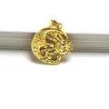 Detailed view of golden sun and moon celestial pendant for jewelry making - Sun and Moon Face Style (037)
