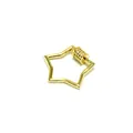 Detailaufnahme eines goldenen sternförmigen Schraubverschlusses mit Glitzersteinen - Stern-Stil (H27 Gold)