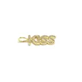 Exquisiter goldener KISS Buchstabenanhänger mit Zirkonia für DIY-Schmuckherstellung - KISS / 17x7mm / Gold
