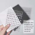 Selbstklebende 3D Stern und Mond Nagelkunst Sticker Strasssteine für Maniküre Deko - Mond Transparent / 130 Stück/Packung / Transparent