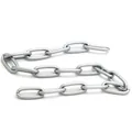 Detail of a silver grey plastic chain link for DIY punk style jewelry accessories. - 1m / Silver Gray