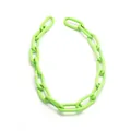Close-up of vibrant neon green chunky chain links for punk hip-hop DIY jewelry making - 1m / Fluorescent Green