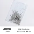 SS4 1.5mm sparkling transparent white flatback nail rhinestones, 1440pcs pack - SS4 Style / 1440 Pieces/Pack / Clear