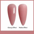 Smalto gel nude rosa polvere con finiture lucide e opache per manicure professionale - Colore Giada di Tendenza (zqyt-k371) / 02# Rosa Nude (Effetto Lucido/Opaco)