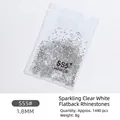 SS5 1.8mm sparkling clear white flatback rhinestones for nail art, 1440pcs bulk pack - SS5 Style / 1440 Pieces/Pack / Clear