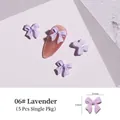 Light purple 3D bow nail art charms, 11x11mm small size, pack of 5 pieces for manicure - 06# Light Purple