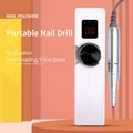 Portable electric nail drill polisher with digital display and silver handpiece - Standard Set (zqgj0049-01) / White