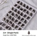 21# moonlight grey kite-shaped embossed nail art crystal rhinestone, size 13x8mm - Arrow Style (zqsp0157) / Single Piece / Transparent Black