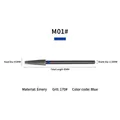 Embout de ponceuse conique diamant M01# 4,0 mm grain 170 avec anneau bleu - Moyen M (Bleu-170#)