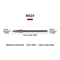 Foret à ongles cône diamant 4mm grain 320 professionnel pour de la manucure russe - Fin F (Rouge-320#)