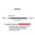 Punta per trapano per unghie in acciaio al tungsteno MT03# per rimozione cuticole professionale - MT03# Punta / 0.7x15.6mm / Argento