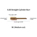 Professional 6.6mm golden tungsten steel nail drill bit with straight cylinder flat head - Style 05 (6.60 Barrel-M)