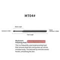 Punta per unghie professionale in acciaio al tungsteno MT04# per rimozione cuticole - MT04# Punta / 1.5x2.7mm / Argento