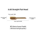Professional gold XC grit tungsten steel nail drill bit with 6.6mm large head diameter - Style 06 (6.60 Barrel-XC)