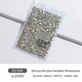 Professional SS16 4.0mm AB iridescent flatback rhinestones for nail art DIY, 1440pcs pack - SS16 Style / 1440 Pieces/Pack / AB Iridescent