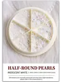 Iridescent white half-round nail art pearls in six mixed sizes with flat back design - Flat Back Style (03#) / Pearl Wheel (Mixed Sizes) / AB White