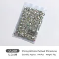 SS20 AB iridescent flatback rhinestones for nail art, 1440 pieces professional pack. - SS20 Style / 1440 Pieces/Pack / AB Iridescent
