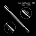 Professional dual-ended stainless steel cuticle pusher tool for manicure and pedicure - Arc Scraper Dual-Ended Style (cj902) / Length 145mm