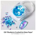 Shimmering iridescent aurora blueberry blue nail glass foil flakes for DIY manicure art - 03# Crushed Ice Cellophane