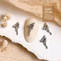Breloques nail art queue de sirène argentées avec pendentifs en zircon pour manucure - Queue de Poisson Micro-incrustée Argent (G495)