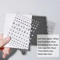 Holografische Stern- und Mond-Nagelaufkleber selbstklebend mit 130 Stück pro Blatt - Mond Bunt